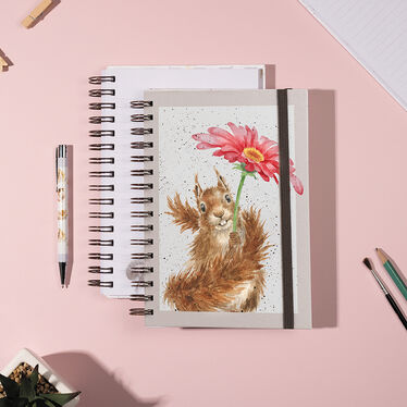 Wrendale Designs Flowers Come After Rain Small Notebook, Squirrel Wrendale Designs Flowers Come After Rain Small Notebook, Squirrel